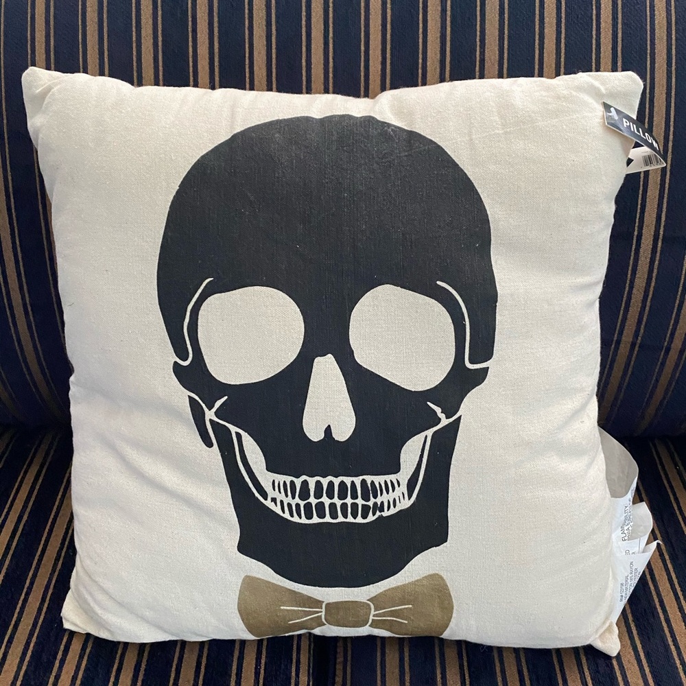 Hot Topic Skull Pillow - Picture 1 of 4